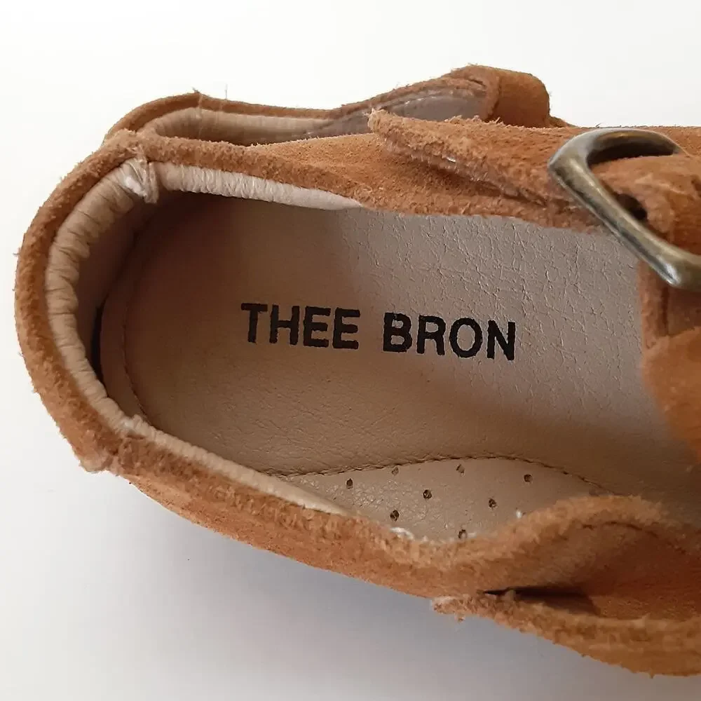 TheeBron Baby Mary Janes Slip On Shoes Suede Leather Walking Toddler 6 Cottage
